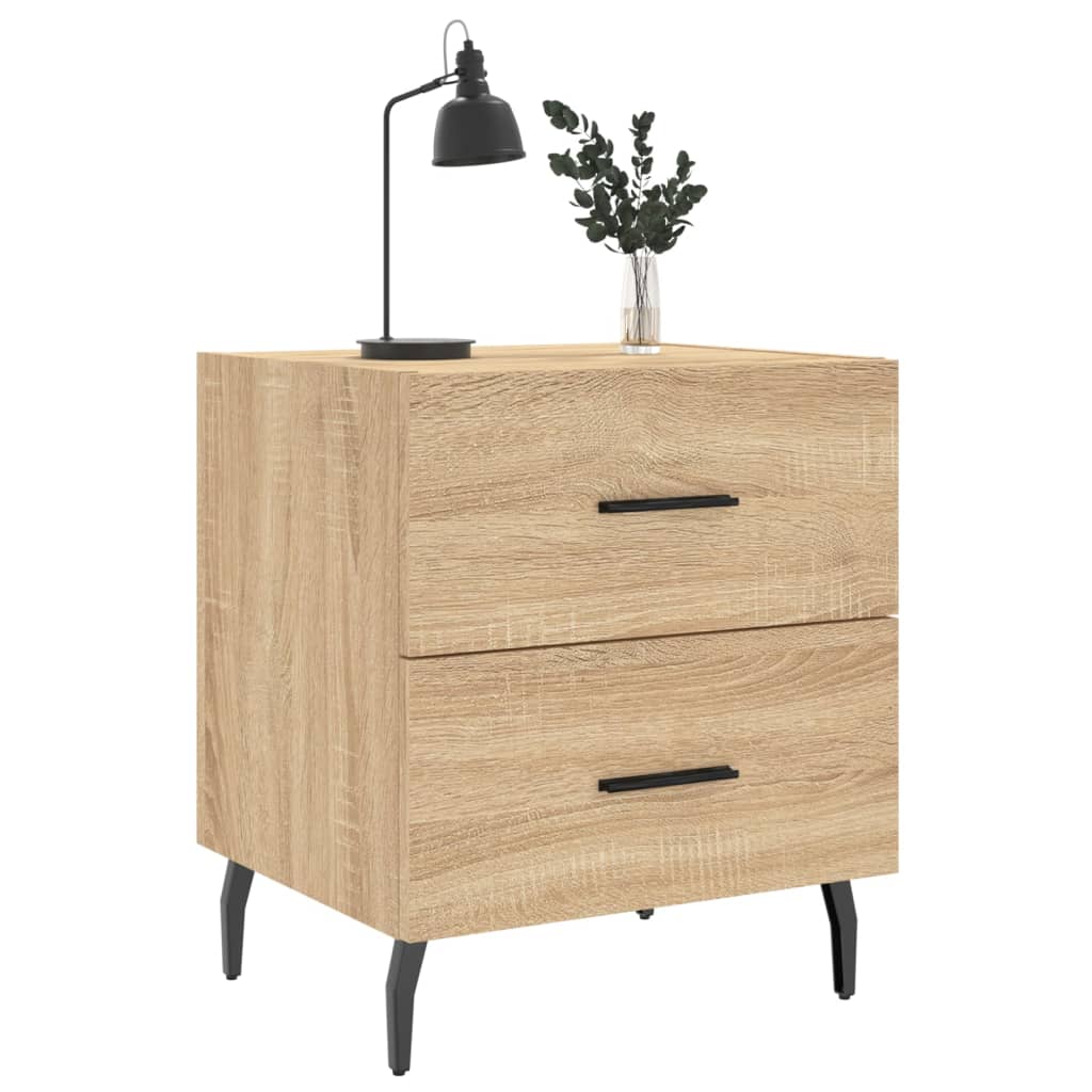 Noční Stolky 2 Ks Dub Sonoma 40 X 35 X 47,5 Cm Kompozitní Dřevo