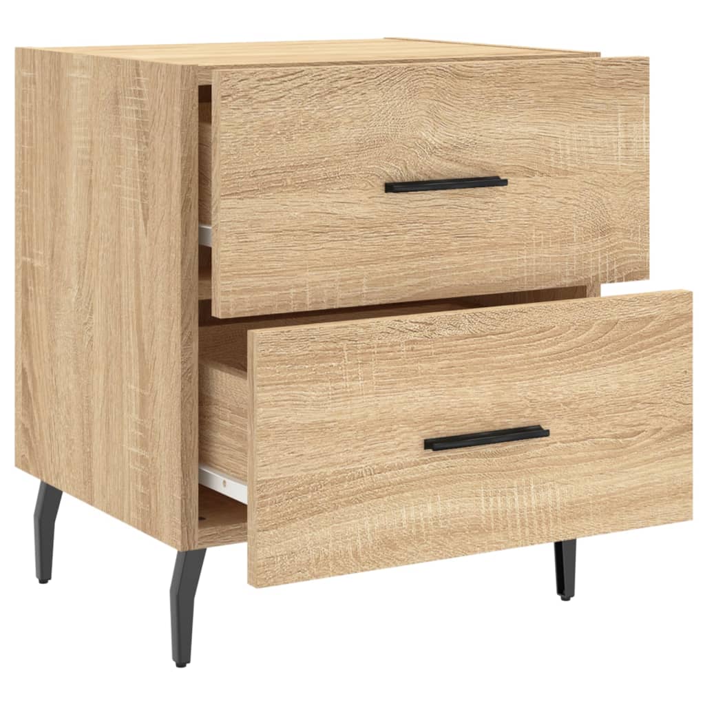 Noční Stolky 2 Ks Dub Sonoma 40 X 35 X 47,5 Cm Kompozitní Dřevo