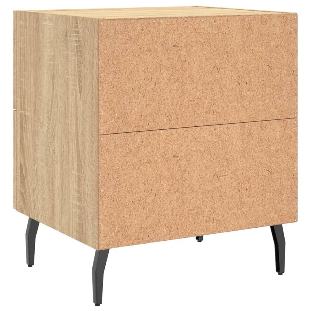 Noční Stolky 2 Ks Dub Sonoma 40 X 35 X 47,5 Cm Kompozitní Dřevo