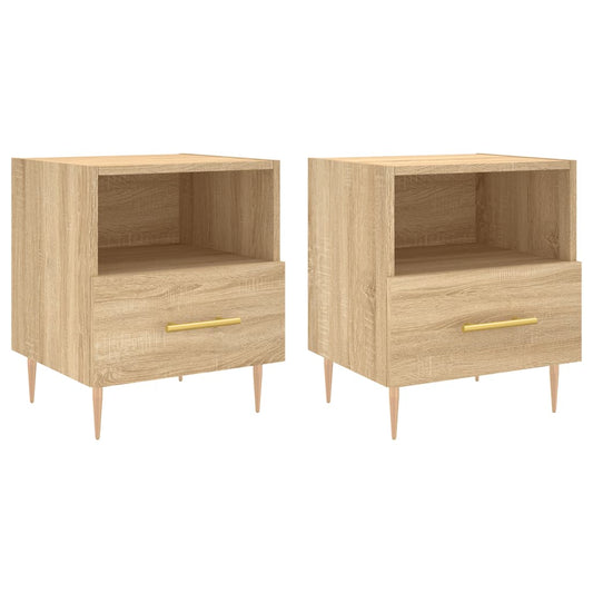 Noční Stolky 2 Ks Dub Sonoma 40 X 35 X 47,5 Cm Kompozitní Dřevo