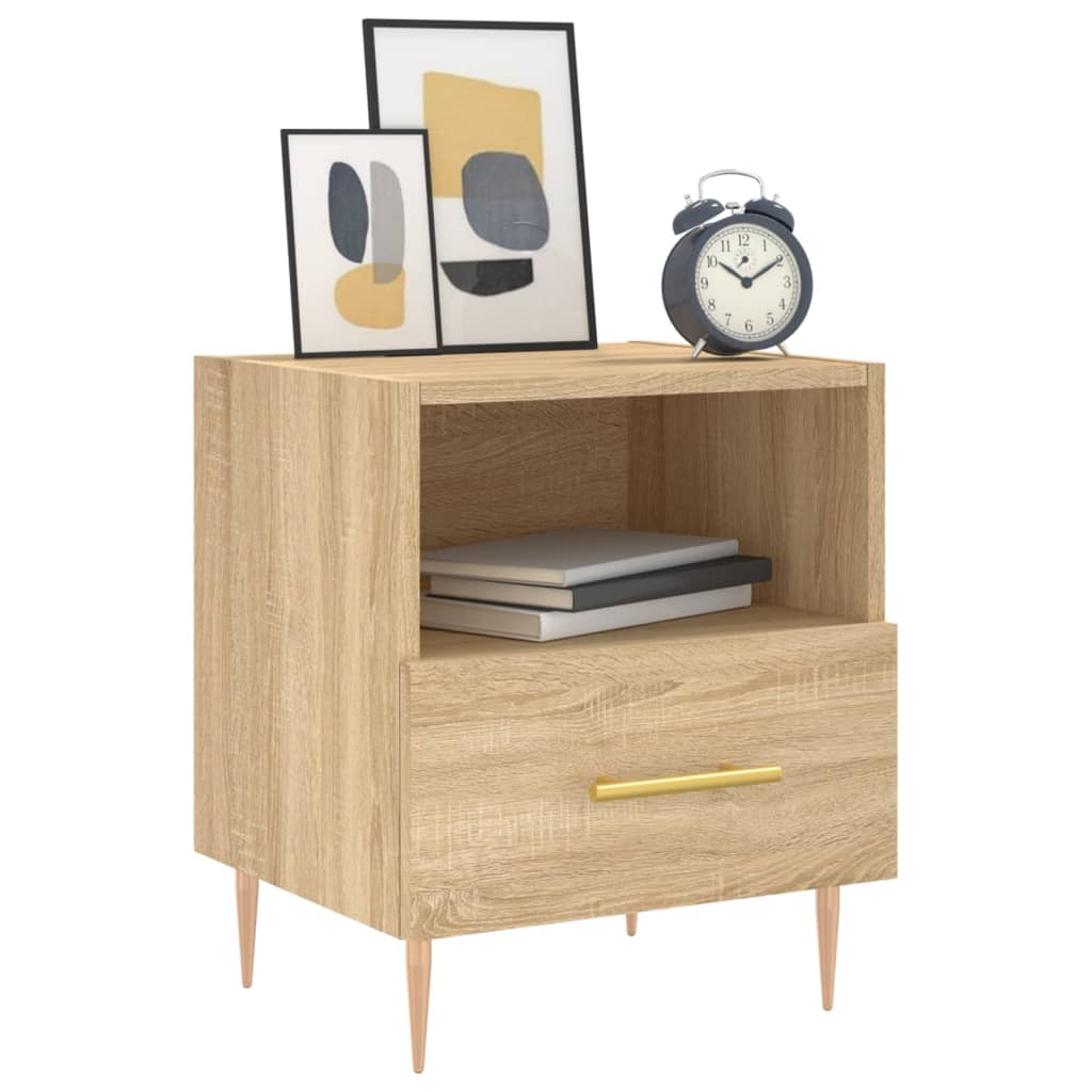 Noční Stolky 2 Ks Dub Sonoma 40 X 35 X 47,5 Cm Kompozitní Dřevo