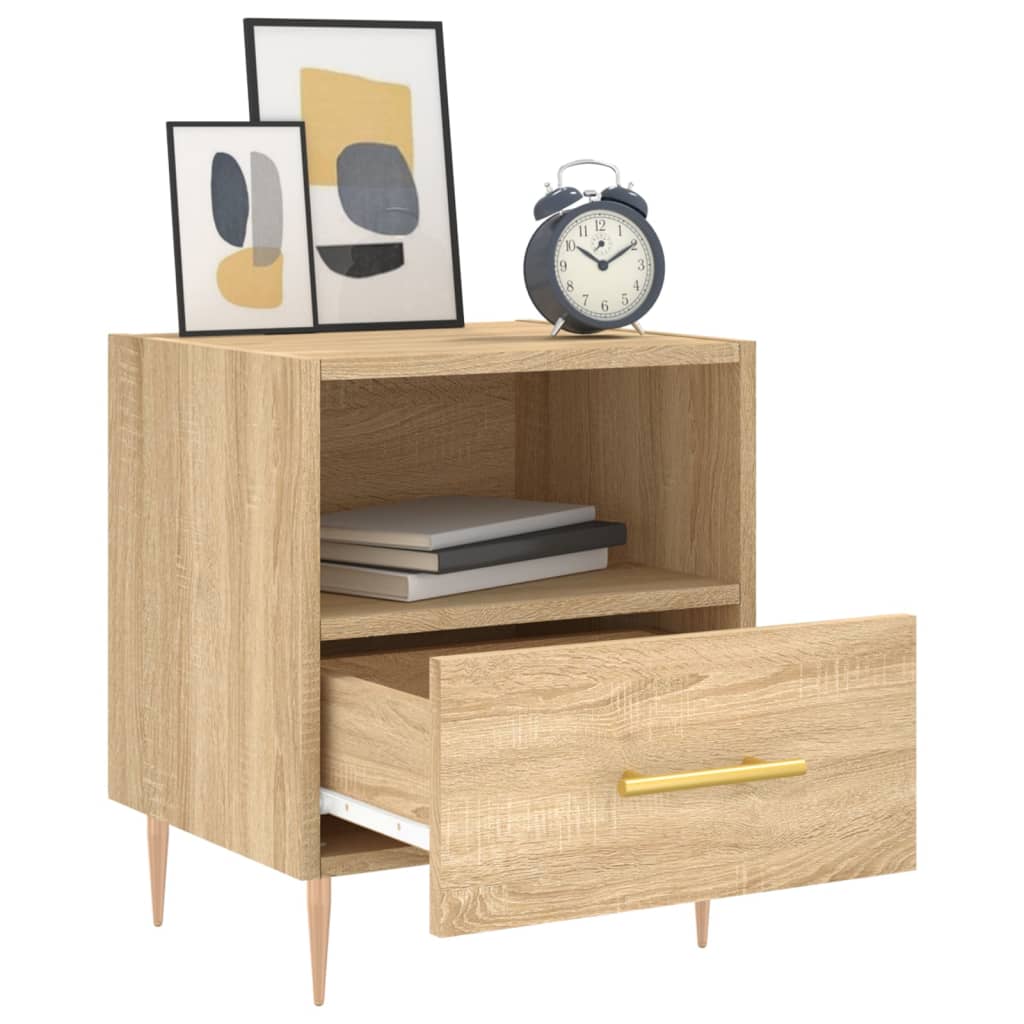 Noční Stolky 2 Ks Dub Sonoma 40 X 35 X 47,5 Cm Kompozitní Dřevo