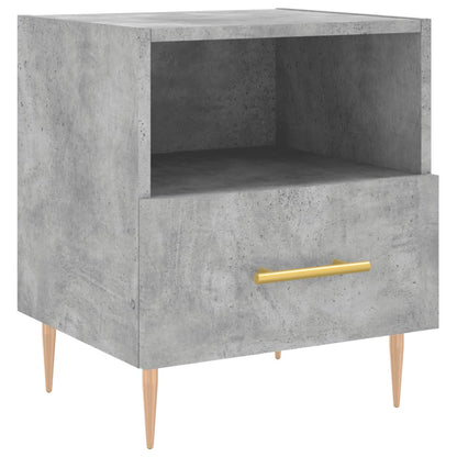 Noční Stolky 2 Ks Betonově Šedé 40X35X47,5 Cm Kompozitní Dřevo