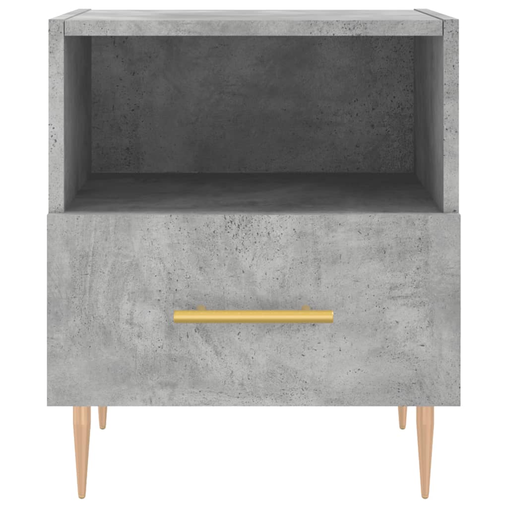 Noční Stolky 2 Ks Betonově Šedé 40X35X47,5 Cm Kompozitní Dřevo