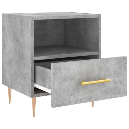 Noční Stolky 2 Ks Betonově Šedé 40X35X47,5 Cm Kompozitní Dřevo