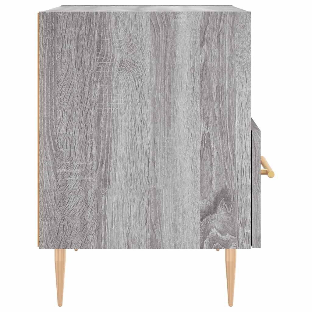 Noční Stolky 2 Ks Šedé Sonoma 40X35X47,5 Cm Kompozitní Dřevo