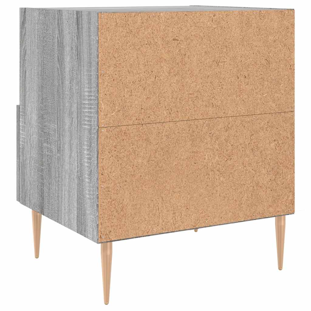 Noční Stolky 2 Ks Šedé Sonoma 40X35X47,5 Cm Kompozitní Dřevo