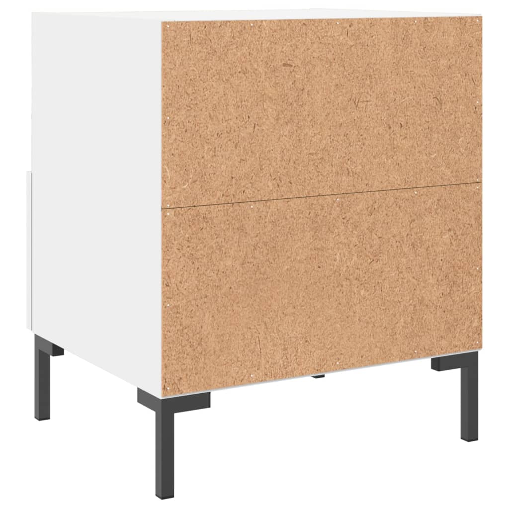 Noční Stolky 2 Ks Bílé 40 X 35 X 47,5 Cm Kompozitní Dřevo