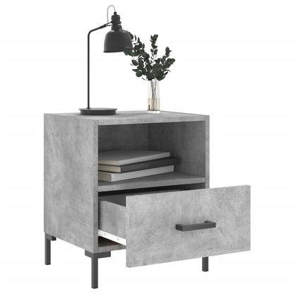 Noční Stolky 2 Ks Betonově Šedé 40X35X47,5 Cm Kompozitní Dřevo