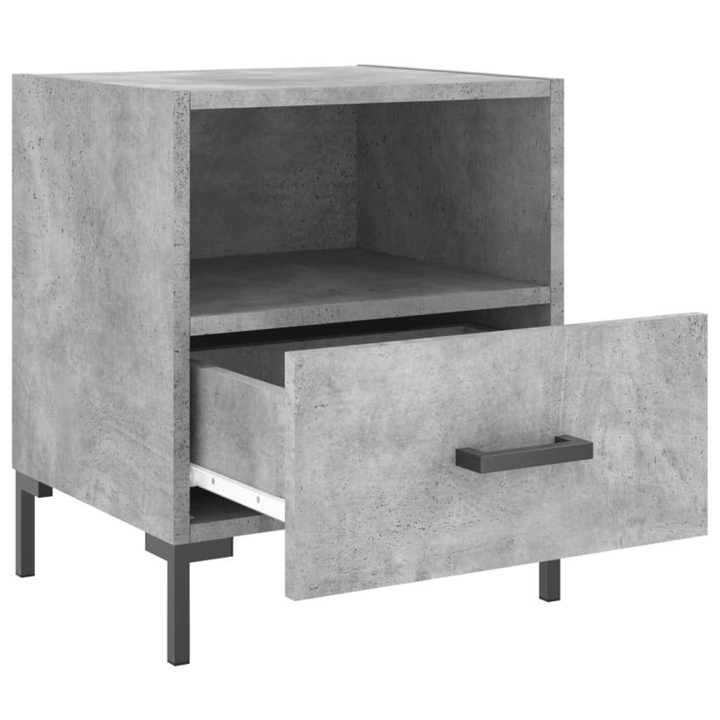 Noční Stolky 2 Ks Betonově Šedé 40X35X47,5 Cm Kompozitní Dřevo