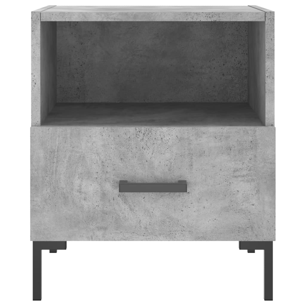 Noční Stolky 2 Ks Betonově Šedé 40X35X47,5 Cm Kompozitní Dřevo