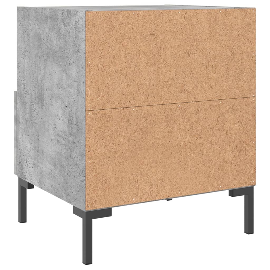 Noční Stolky 2 Ks Betonově Šedé 40X35X47,5 Cm Kompozitní Dřevo
