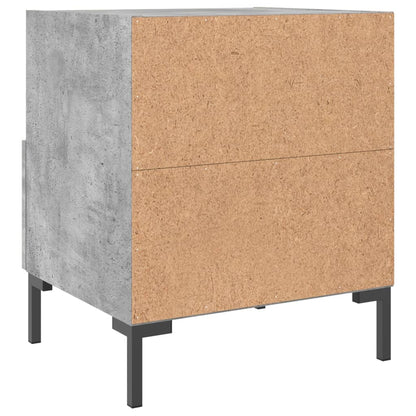 Noční Stolky 2 Ks Betonově Šedé 40X35X47,5 Cm Kompozitní Dřevo