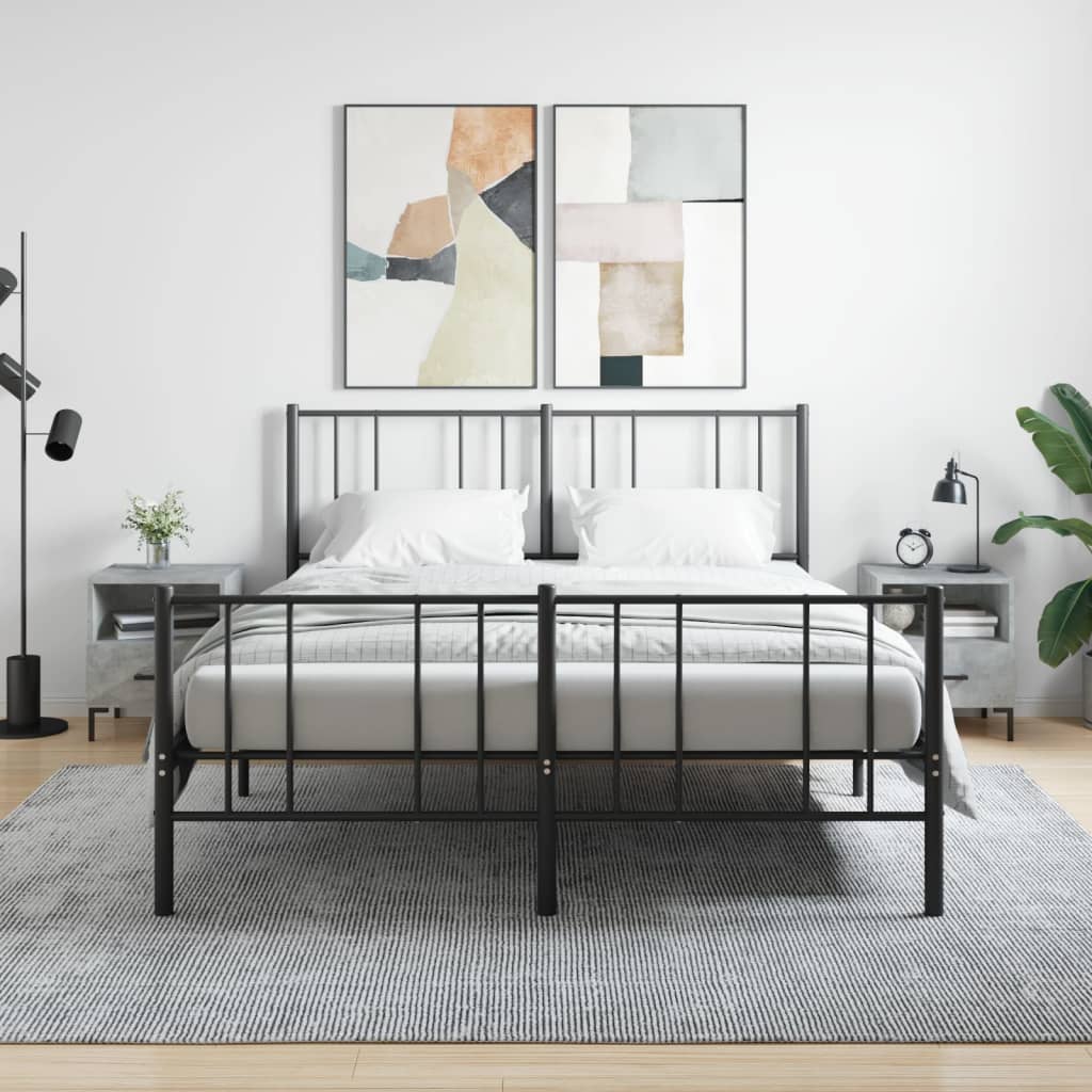 Noční Stolky 2 Ks Betonově Šedé 40X35X47,5 Cm Kompozitní Dřevo