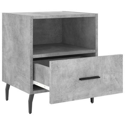 Noční Stolky 2 Ks Betonově Šedé 40X35X47,5 Cm Kompozitní Dřevo