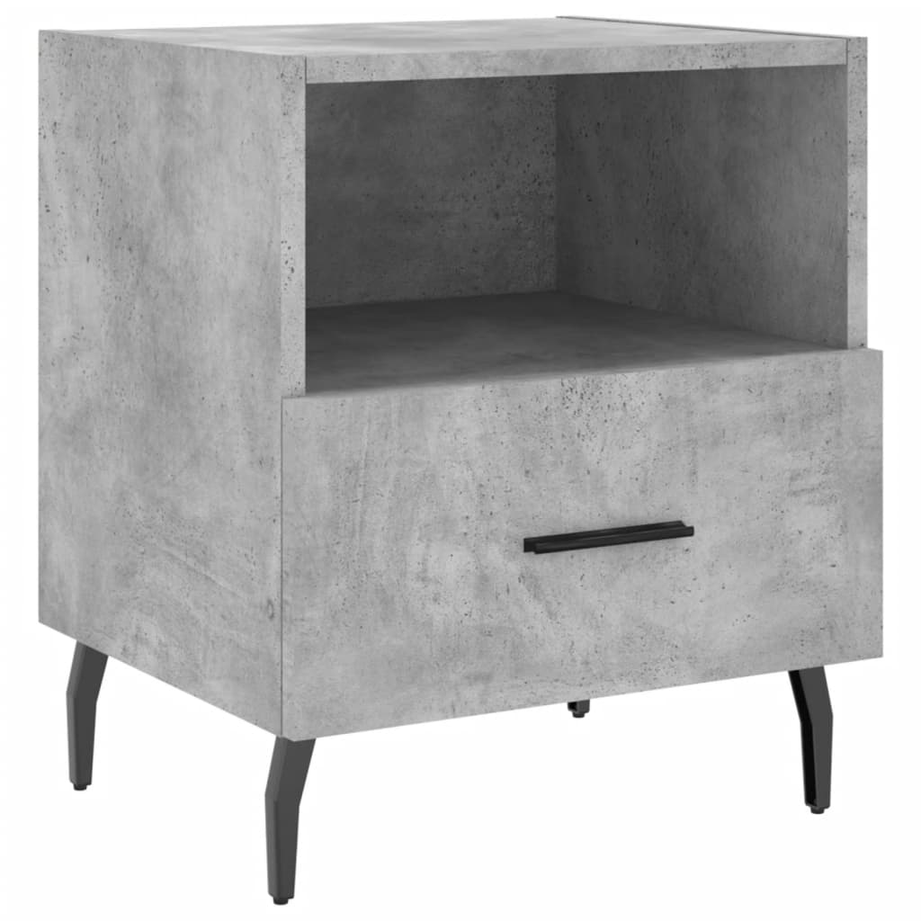 Noční Stolky 2 Ks Betonově Šedé 40X35X47,5 Cm Kompozitní Dřevo