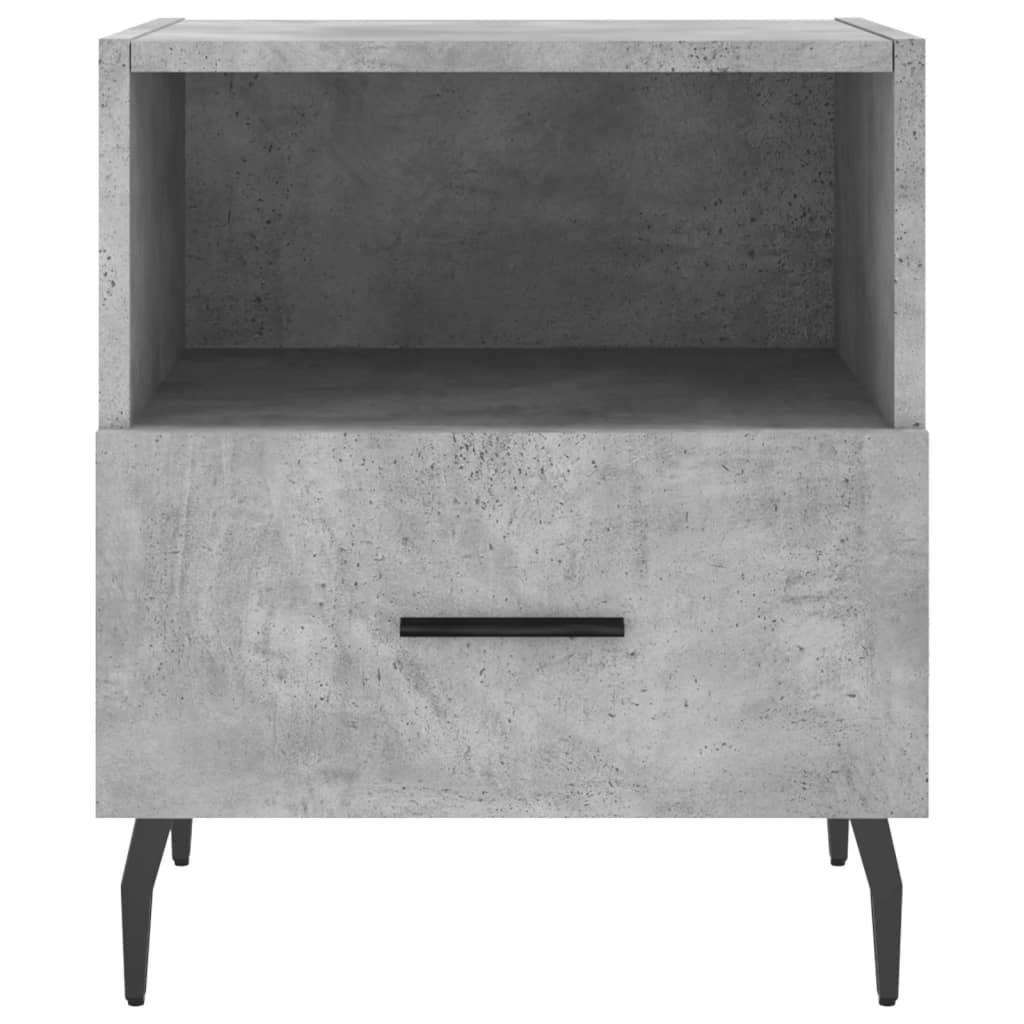 Noční Stolky 2 Ks Betonově Šedé 40X35X47,5 Cm Kompozitní Dřevo