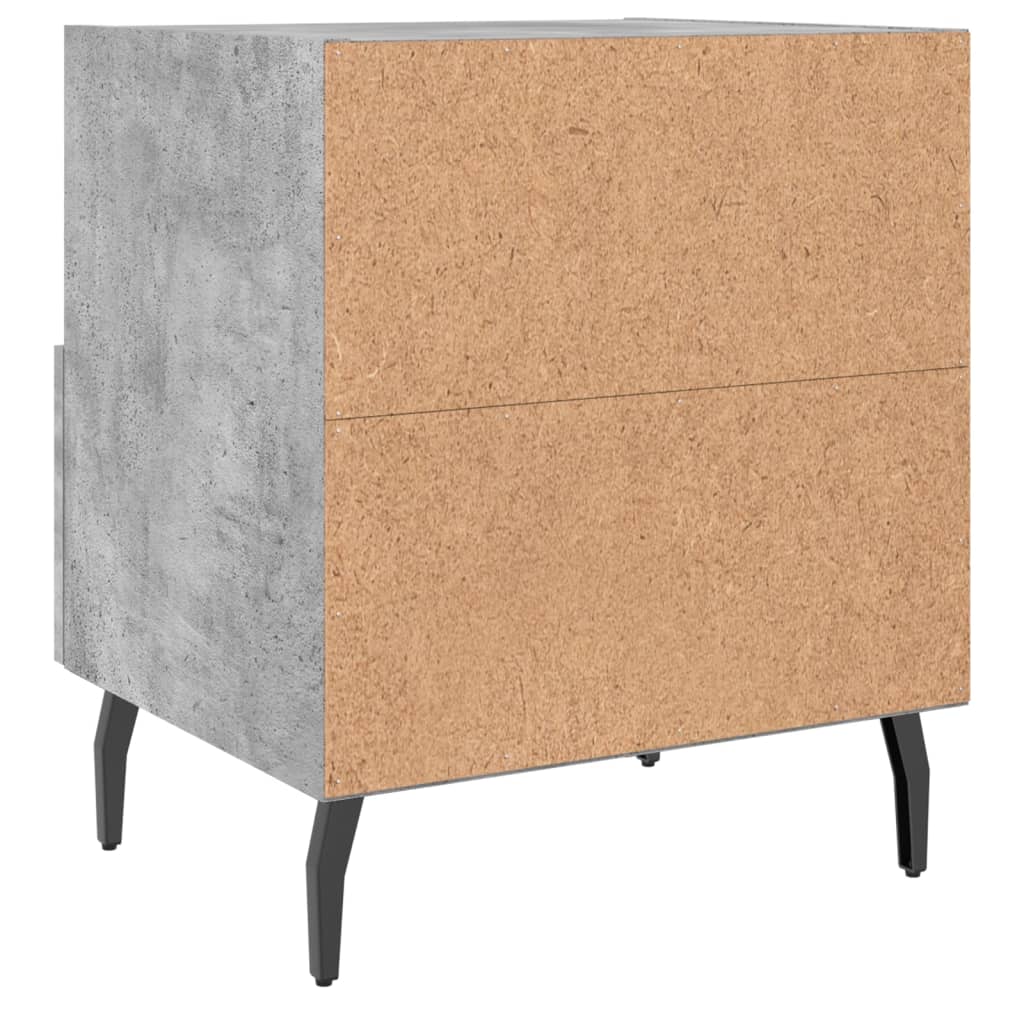 Noční Stolky 2 Ks Betonově Šedé 40X35X47,5 Cm Kompozitní Dřevo