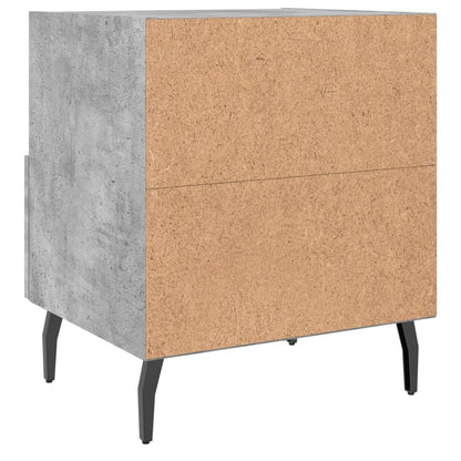 Noční Stolky 2 Ks Betonově Šedé 40X35X47,5 Cm Kompozitní Dřevo