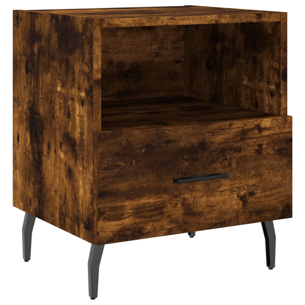 Noční Stolky 2 Ks Kouřový Dub 40X35X47,5 Cm Kompozitní Dřevo