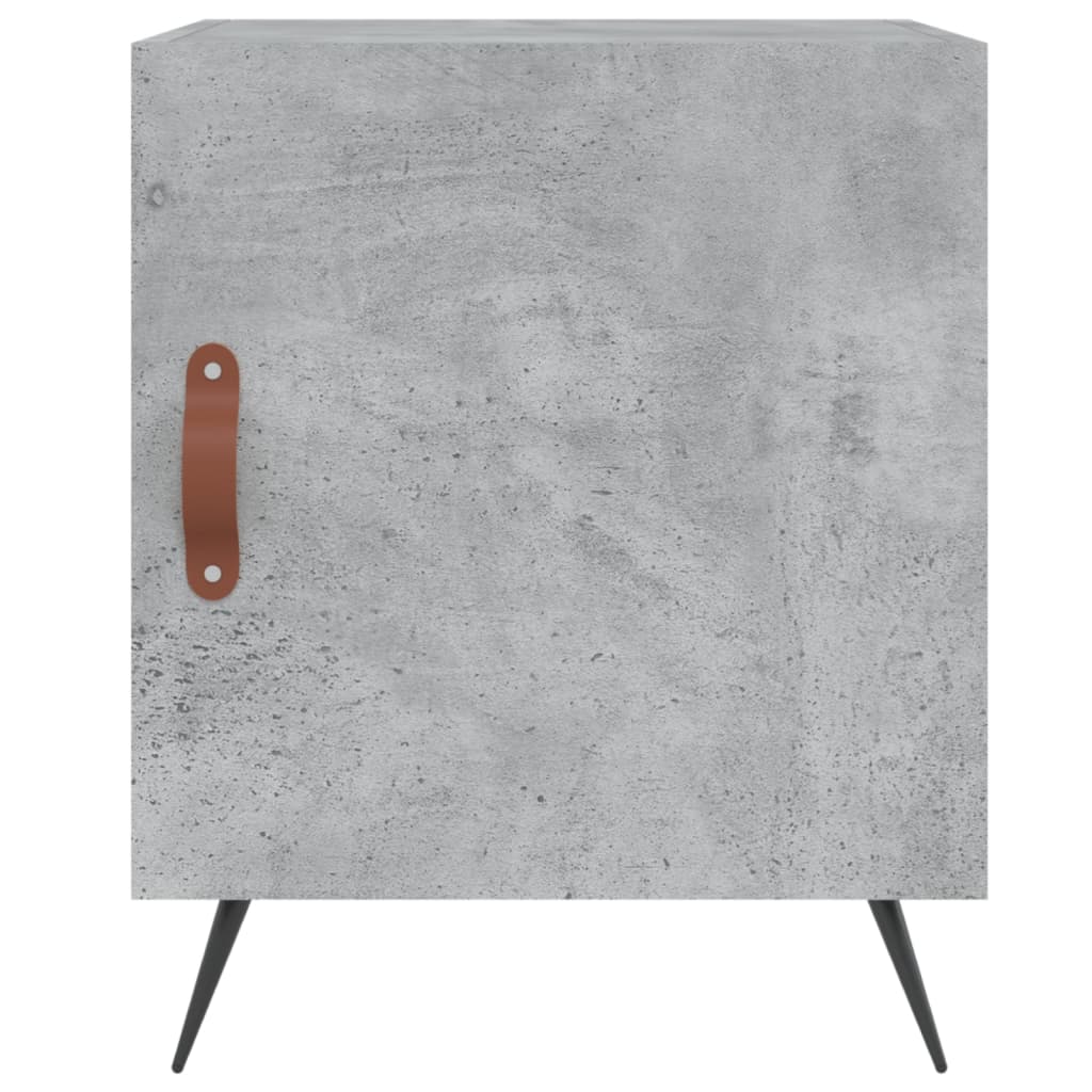 Noční Stolky 2 Ks Betonově Šedé 40X40X50 Cm Kompozitní Dřevo