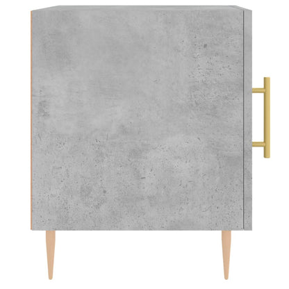 Noční Stolky 2 Ks Betonově Šedé 40X40X50 Cm Kompozitní Dřevo