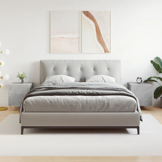 Noční Stolky 2 Ks Betonově Šedé 40X40X50 Cm Kompozitní Dřevo