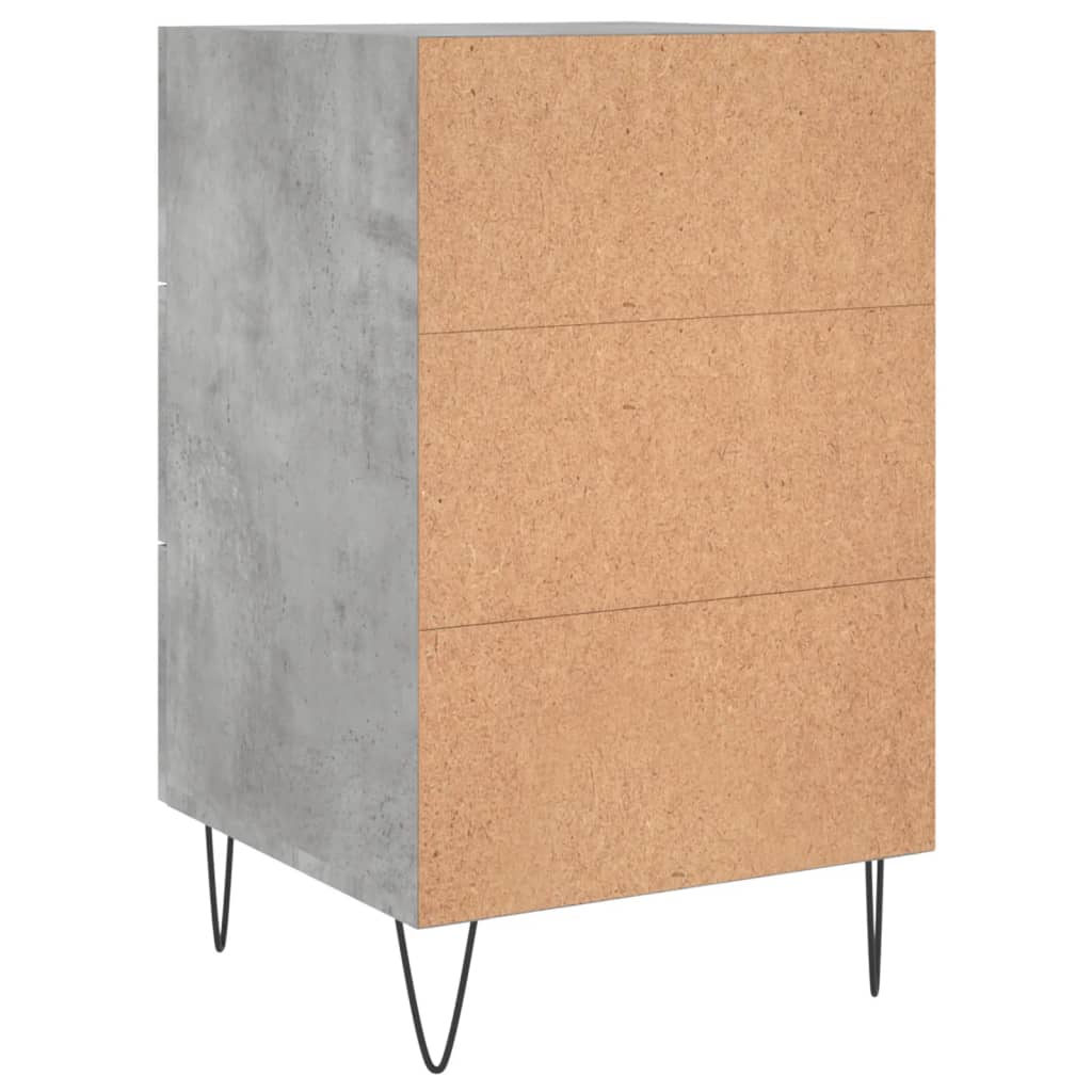 Noční Stolek Betonově Šedý 40 X 40 X 66 Cm Kompozitní Dřevo
