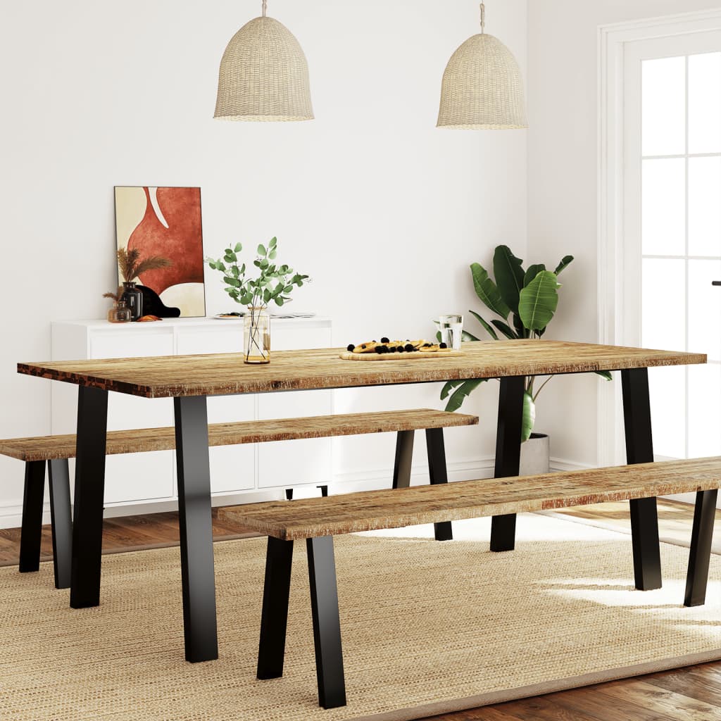 Jídelní Stůl 200 X 90 X 75 Cm Masivní Akáciové Dřevo