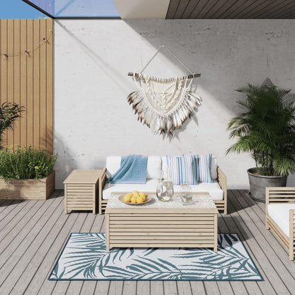 Venkovní Koberec Hnědý A Bílý Oboustranný Design