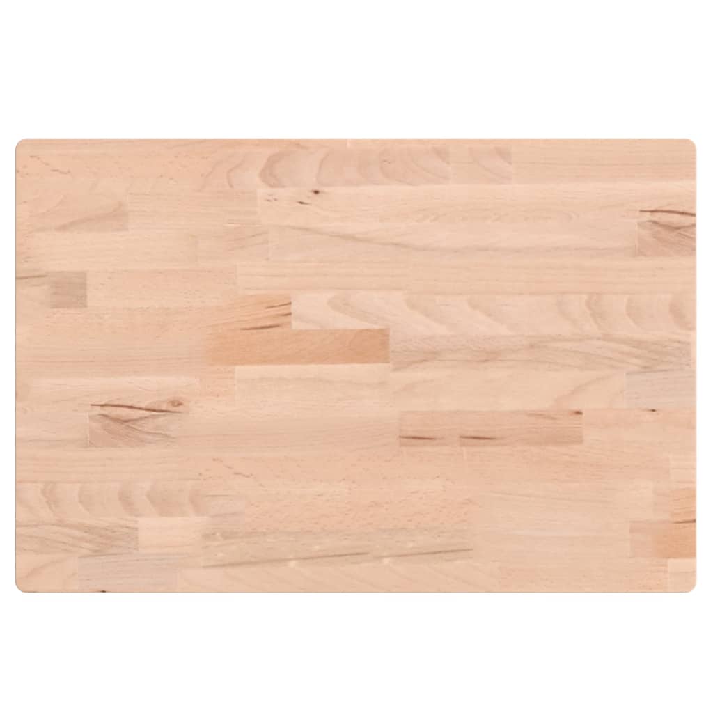 Stolní Deska 60 X 40 X 1,5 Cm Obdélníková Masivní Bukové Dřevo