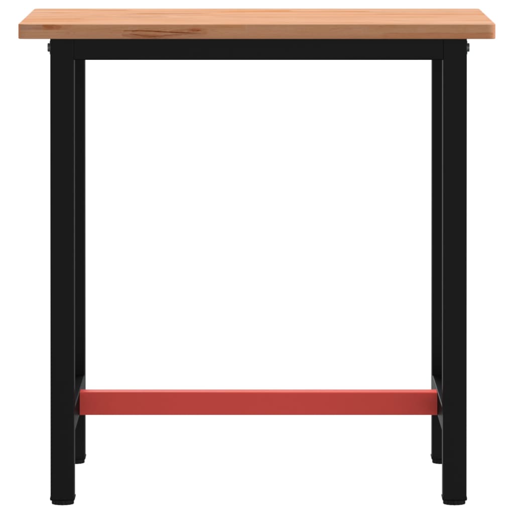 Pracovní Stůl 80 X 55 X 81,5 Cm Masivní Bukové Dřevo A Kov