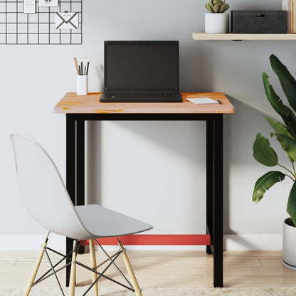 Pracovní Stůl 180 X 55 X 81,5 Cm Masivní Bukové Dřevo A Kov