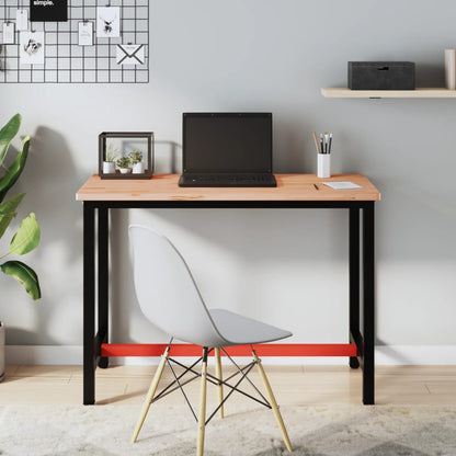 Pracovní Stůl 180 X 55 X 81,5 Cm Masivní Bukové Dřevo A Kov