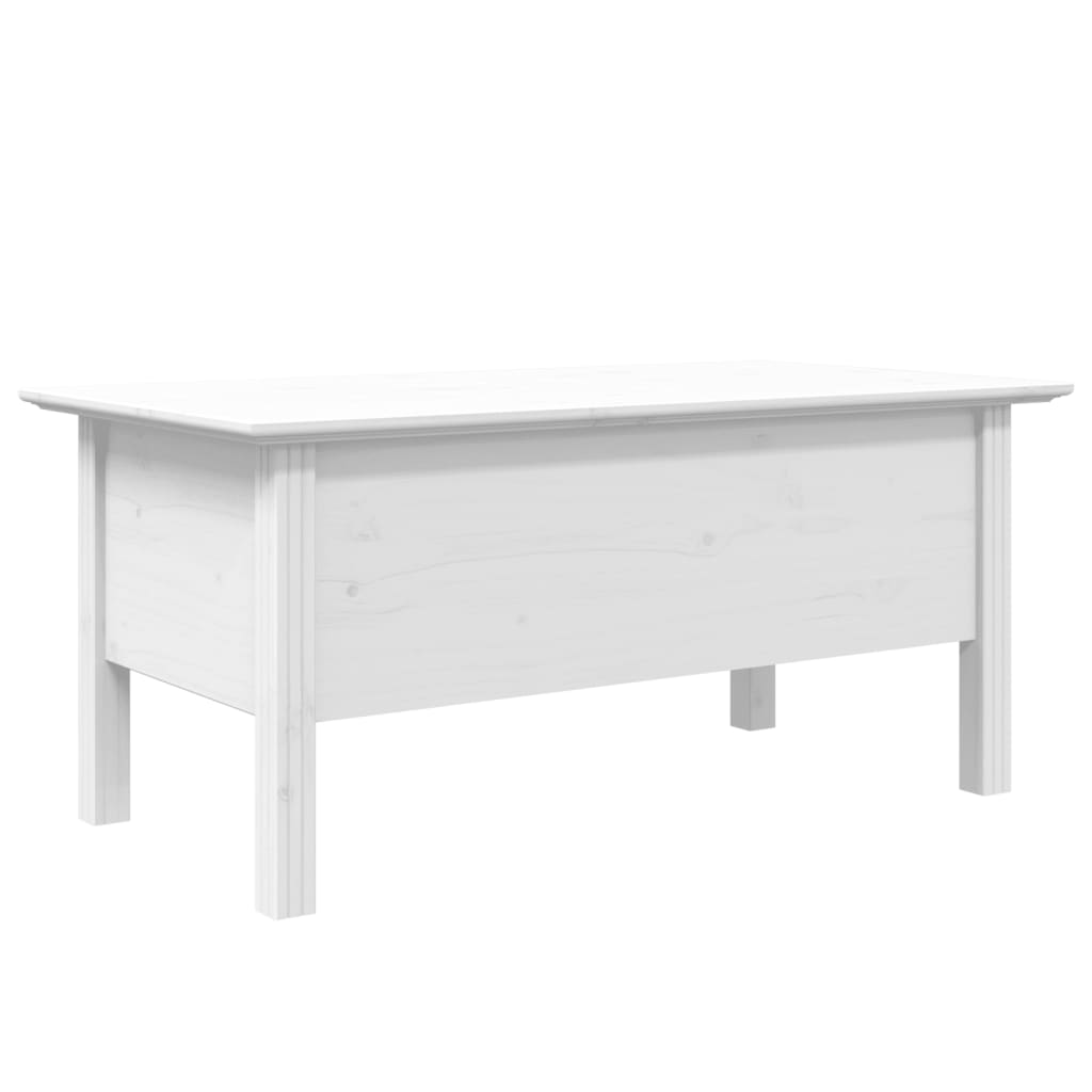 Konferenční Stolek Bodo Bílý 100 X 55 X 46 Cm Masivní Borovice