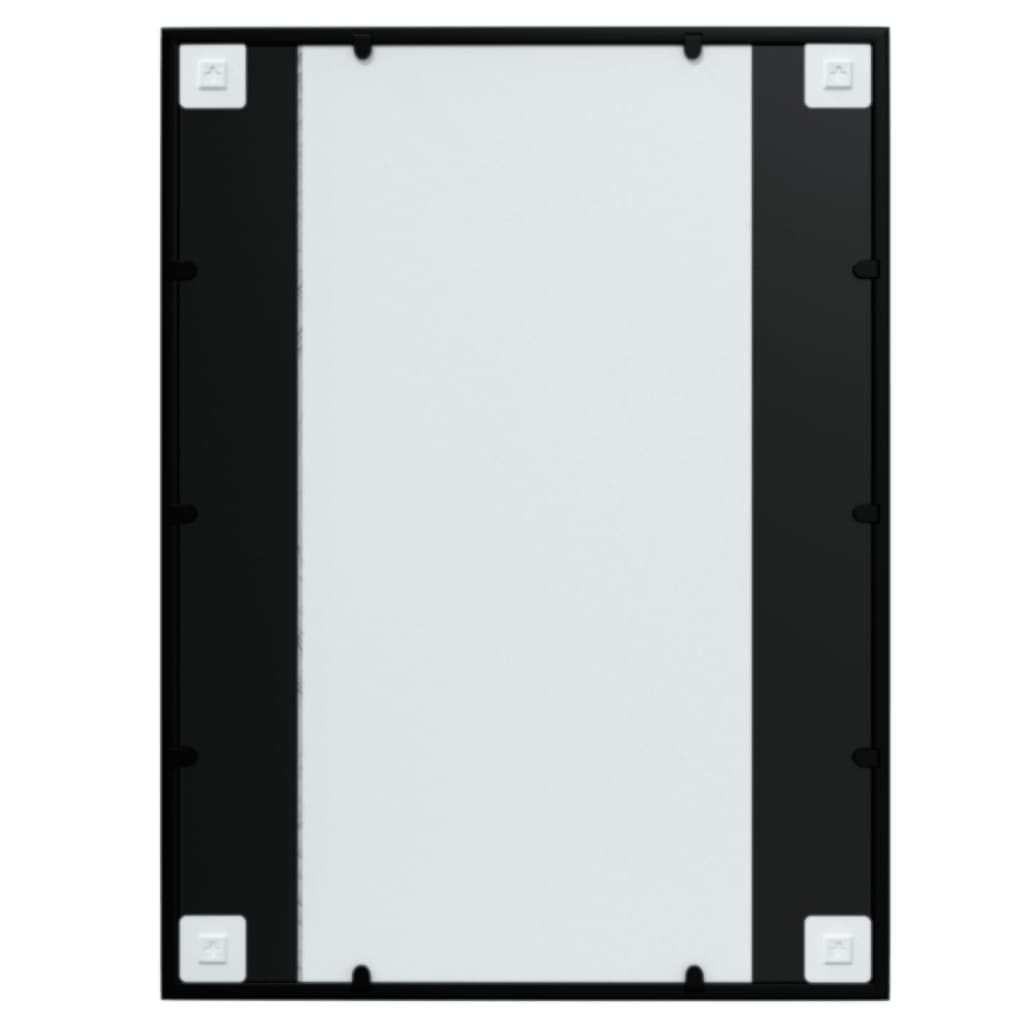 Nástěnná Zrcadla 2 Ks Černá 80 X 60 Cm Kov