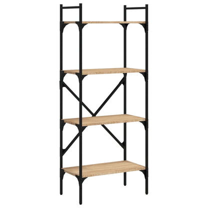 Knihovna Se 4 Policemi 56 X 31,5 X 138,5 Cm Kompozit