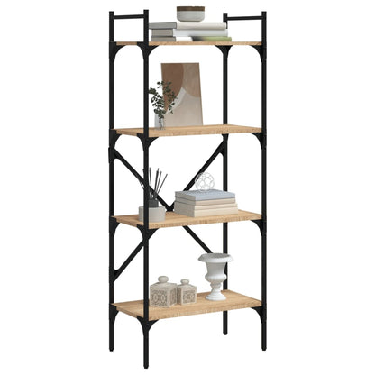 Knihovna Se 4 Policemi 56 X 31,5 X 138,5 Cm Kompozit