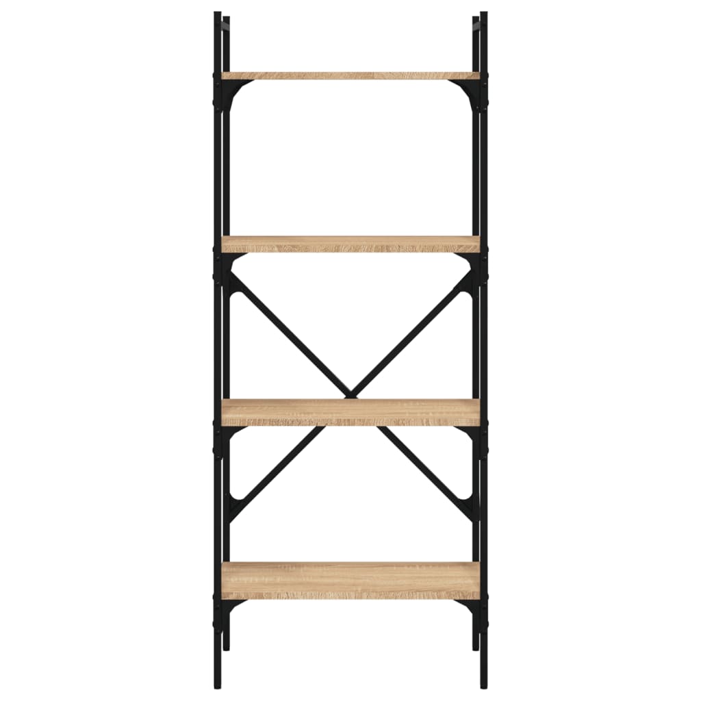 Knihovna Se 4 Policemi 56 X 31,5 X 138,5 Cm Kompozit