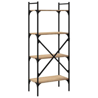 Knihovna Se 4 Policemi 56 X 31,5 X 138,5 Cm Kompozit