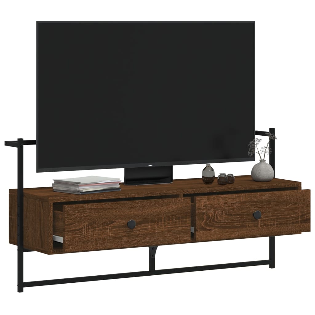 Tv Skříňka Nástěnná 100,5X30X51 Cm Kompozitní Dřevo