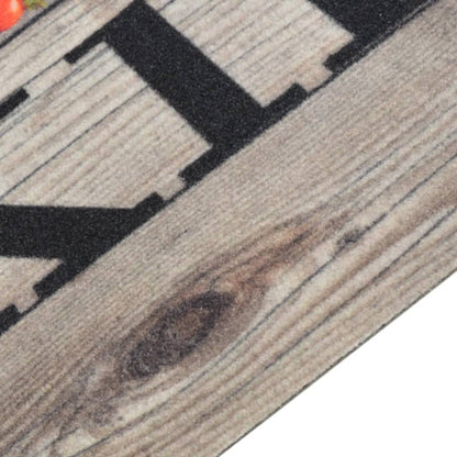 Kuchyňský Koberec Omyvatelný Vaření Šedý Samet Dřevo