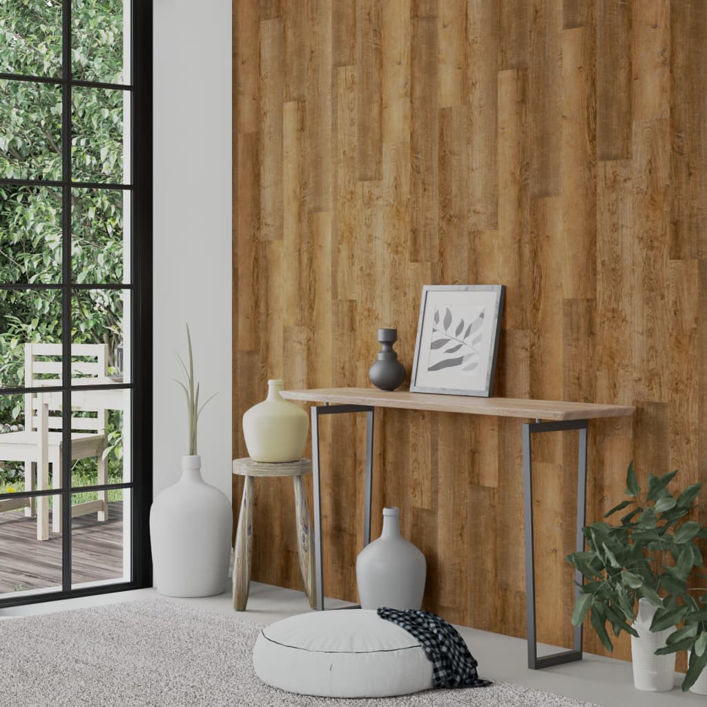 Nástěnné Panely Vzhled Dřeva Hnědé Pvc 4,12 M²