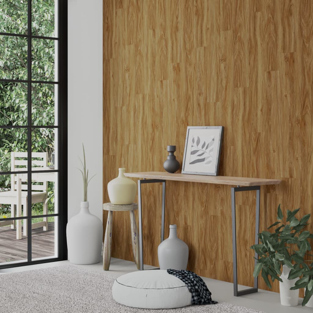 Nástěnné Panely Vzhled Dřeva Hnědé Pvc 4,12 M²