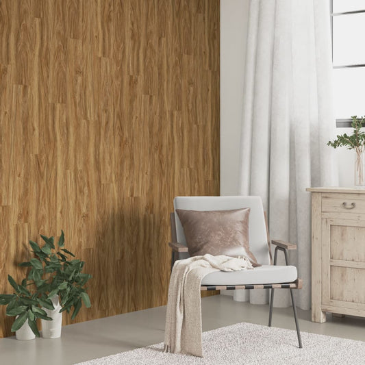 Nástěnné Panely Vzhled Dřeva Hnědé Pvc 4,12 M²