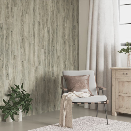 Nástěnné Panely Vzhled Dřeva Šedé Pvc 4,12 M²