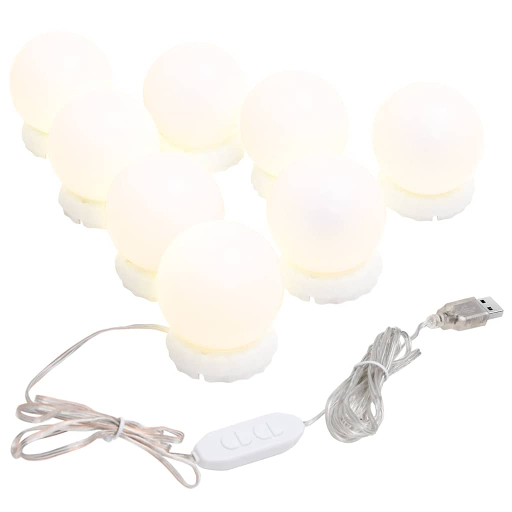 Nástěnné Zrcadlo S Led Osvětlením Sklo Obdélníkové