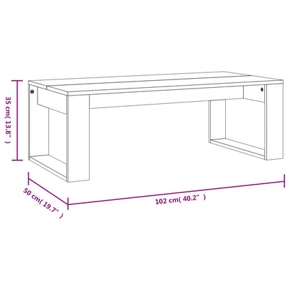 Konferenční Stolek Černý 102 X 35 X 50 Cm Kompozitní Dřevo