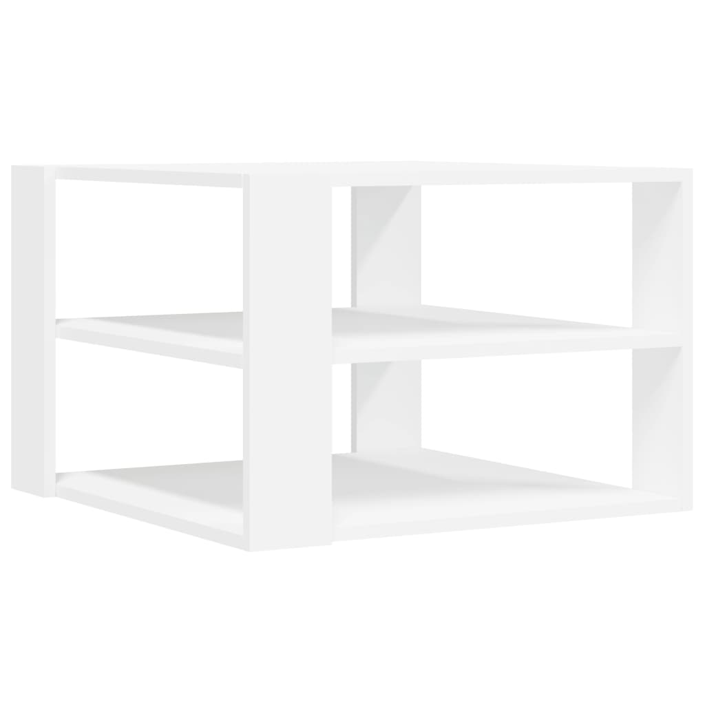 Konferenční Stolek Bílý 59,5 X 59,5 X 40 Cm Kompozitní Dřevo