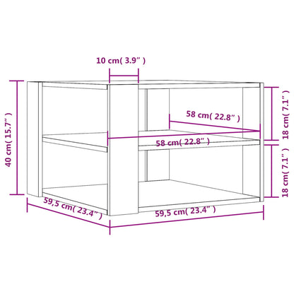 Konferenční Stolek Bílý 59,5 X 59,5 X 40 Cm Kompozitní Dřevo
